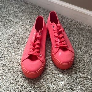 Women's Pink Canvas Sneakers